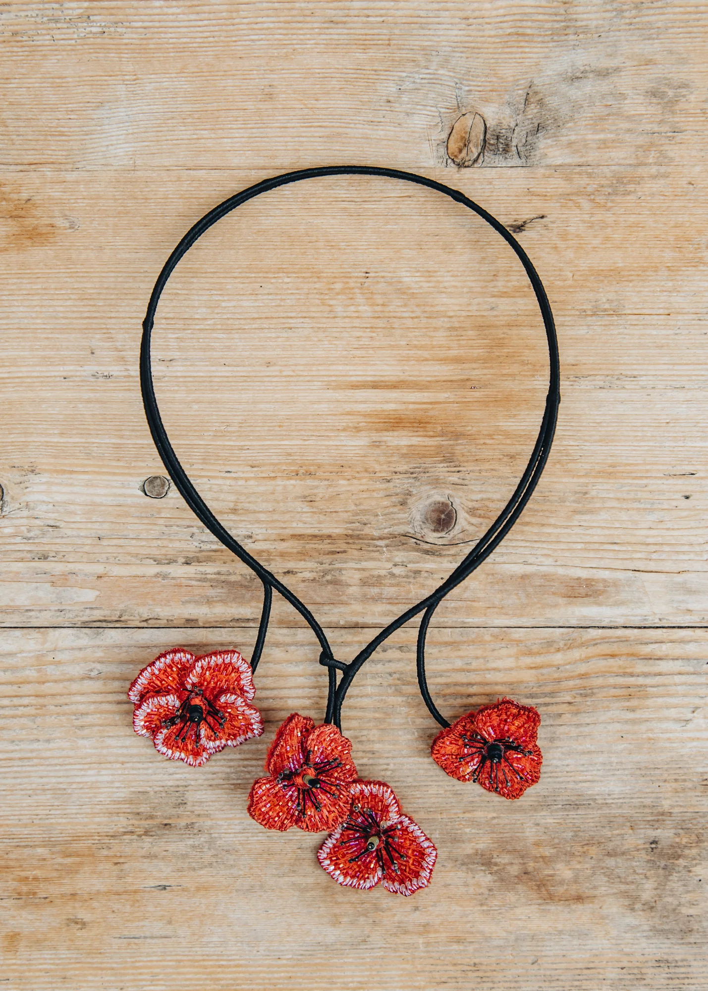 Red Poppy Necklace