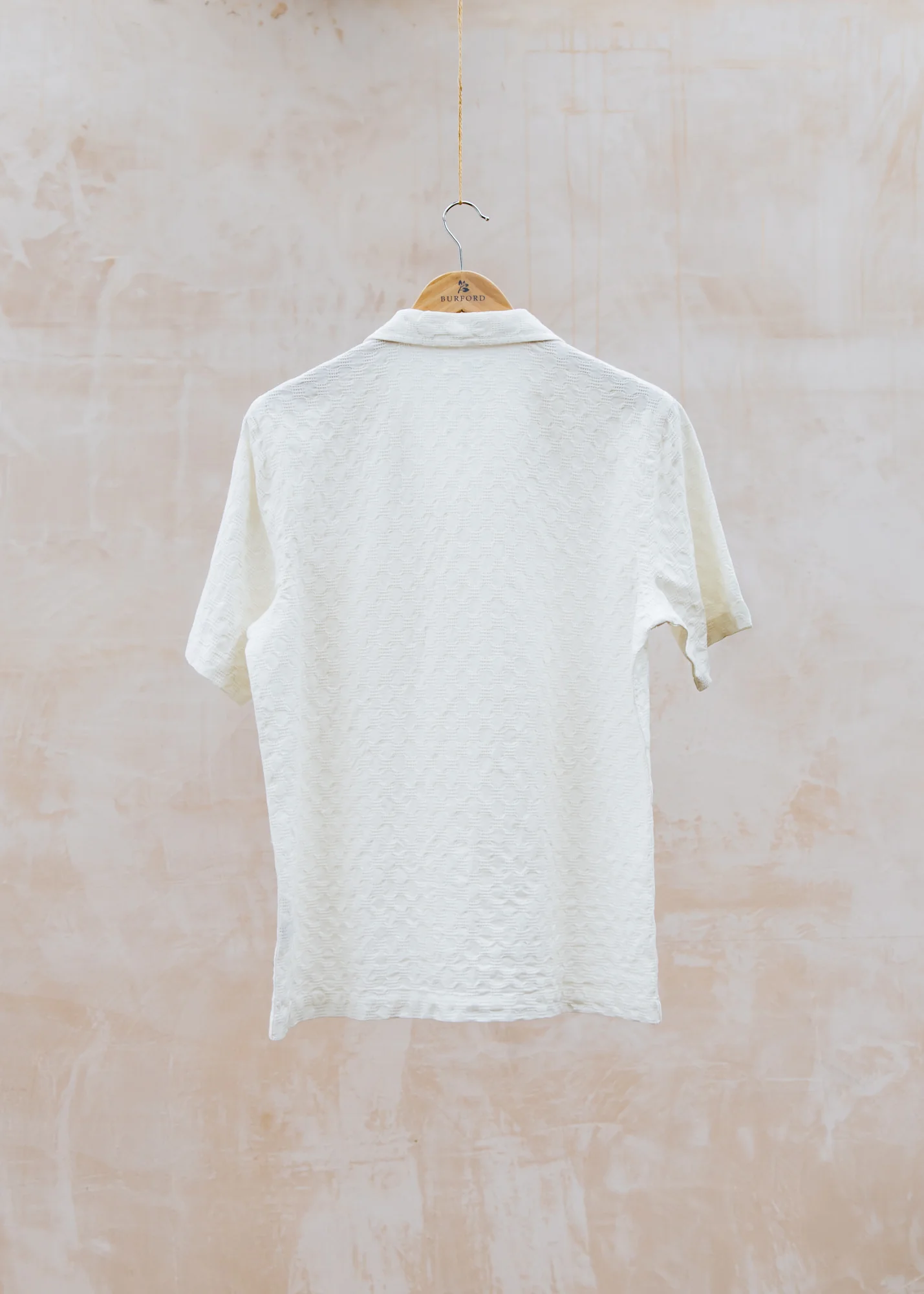 Dot Waffle Road Shirt in Ecru - Image 2
