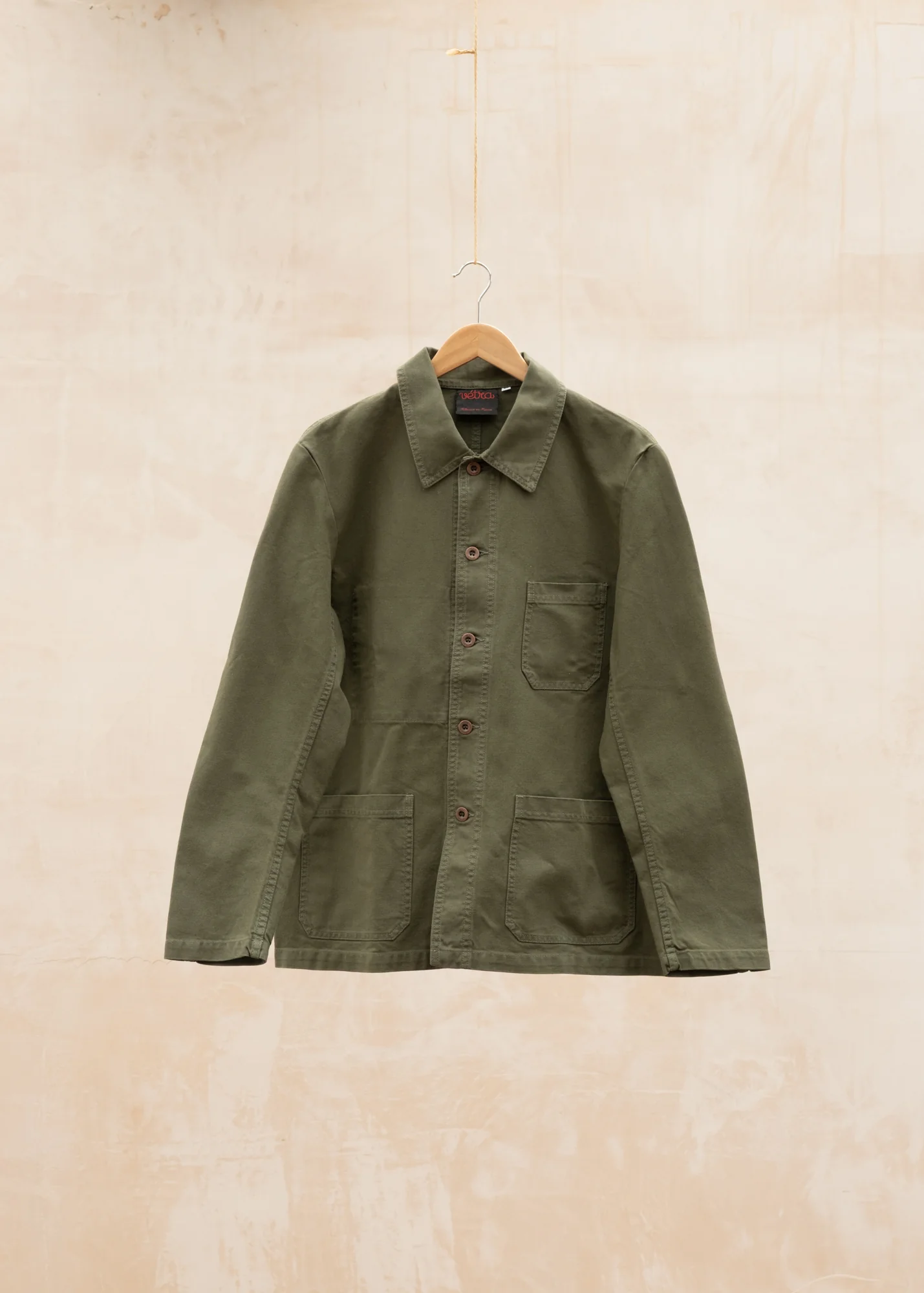 Organic Double Weave Twill Jacket in Jade