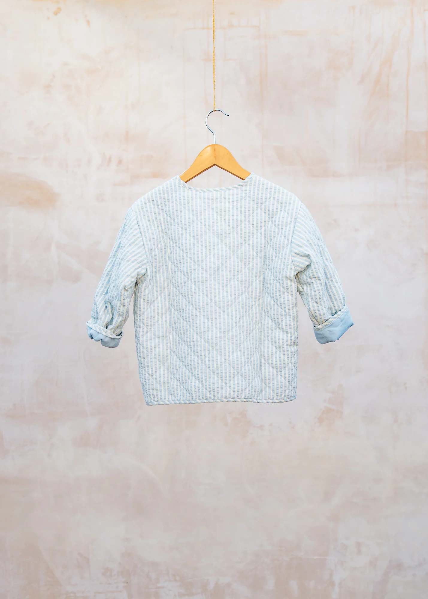 Saxo Quilt Jacket in Summer Sky Stripe - Image 2