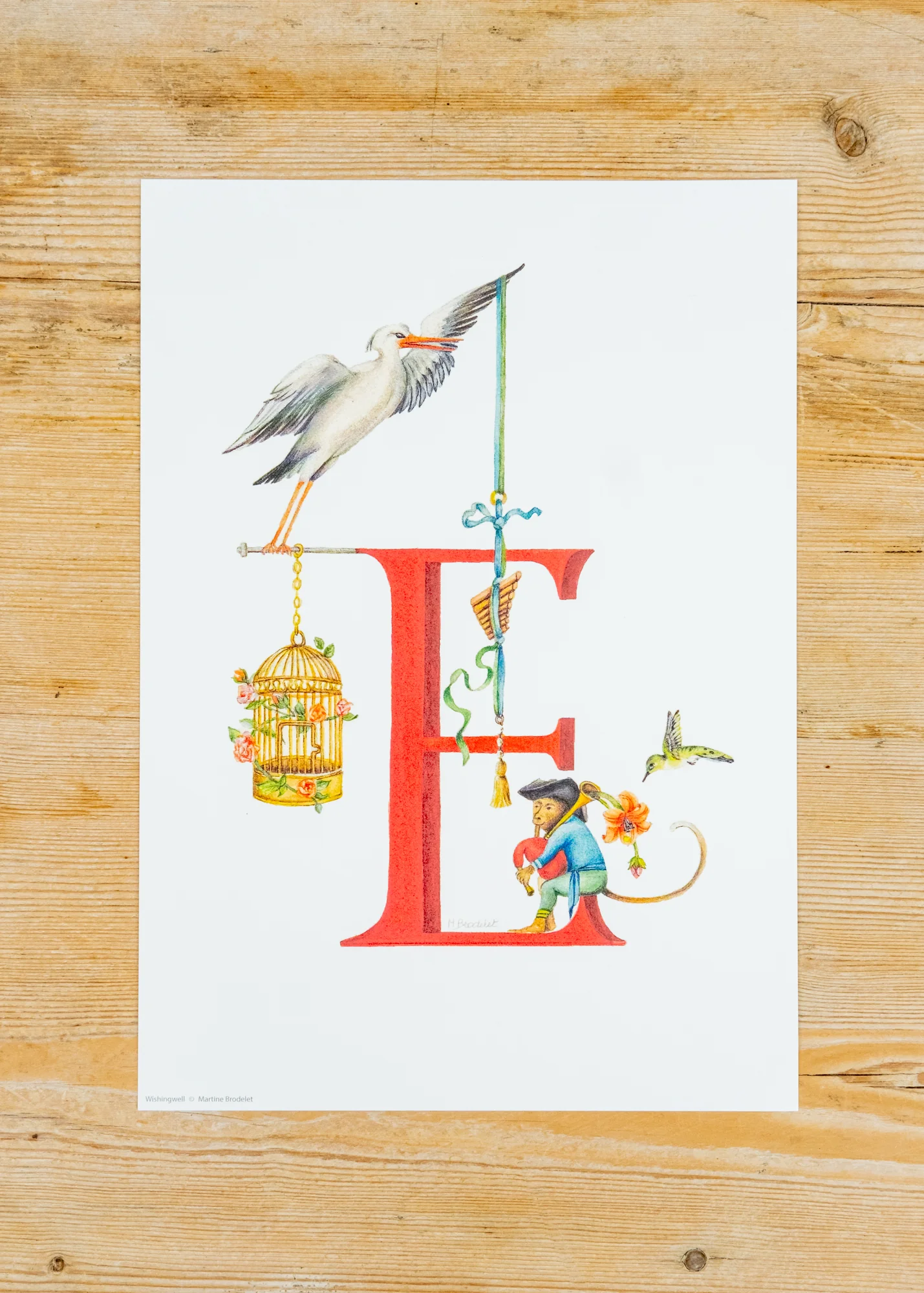 A4 Letter Print E, Enchanted