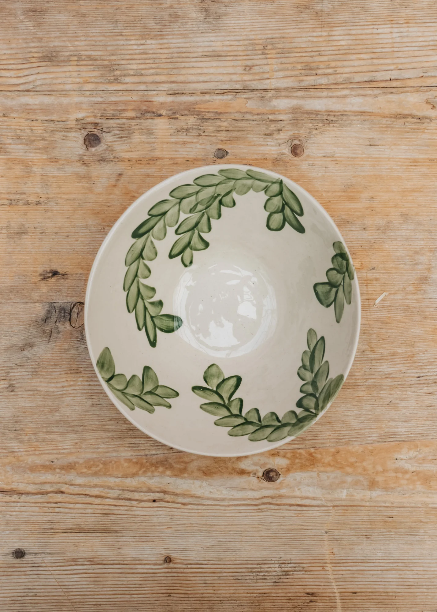 Soup Bowl in Green Vine - Image 2